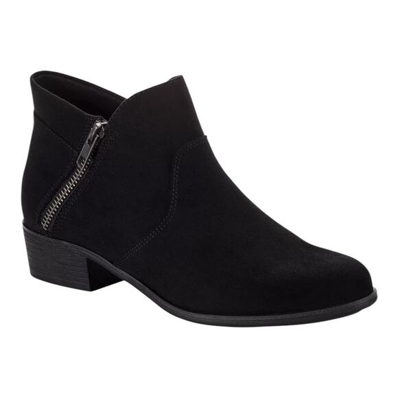 Sun + Stone Women's Adelinee Double Zip Ankle Booties Black Size 7 - Picture 1 of 5
